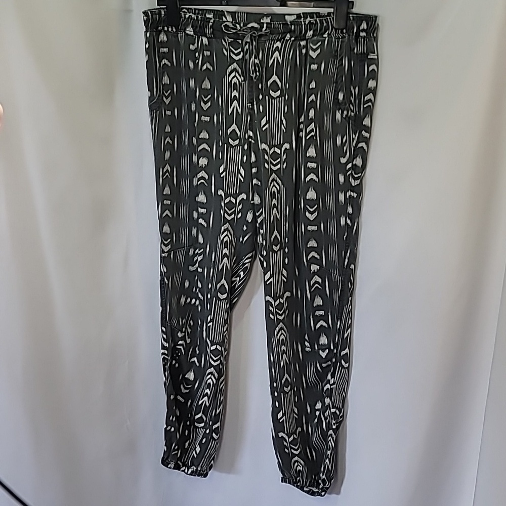 5/$30 ROXY Printed Joggers Drawstring Boho Graphic 100% Viscose
